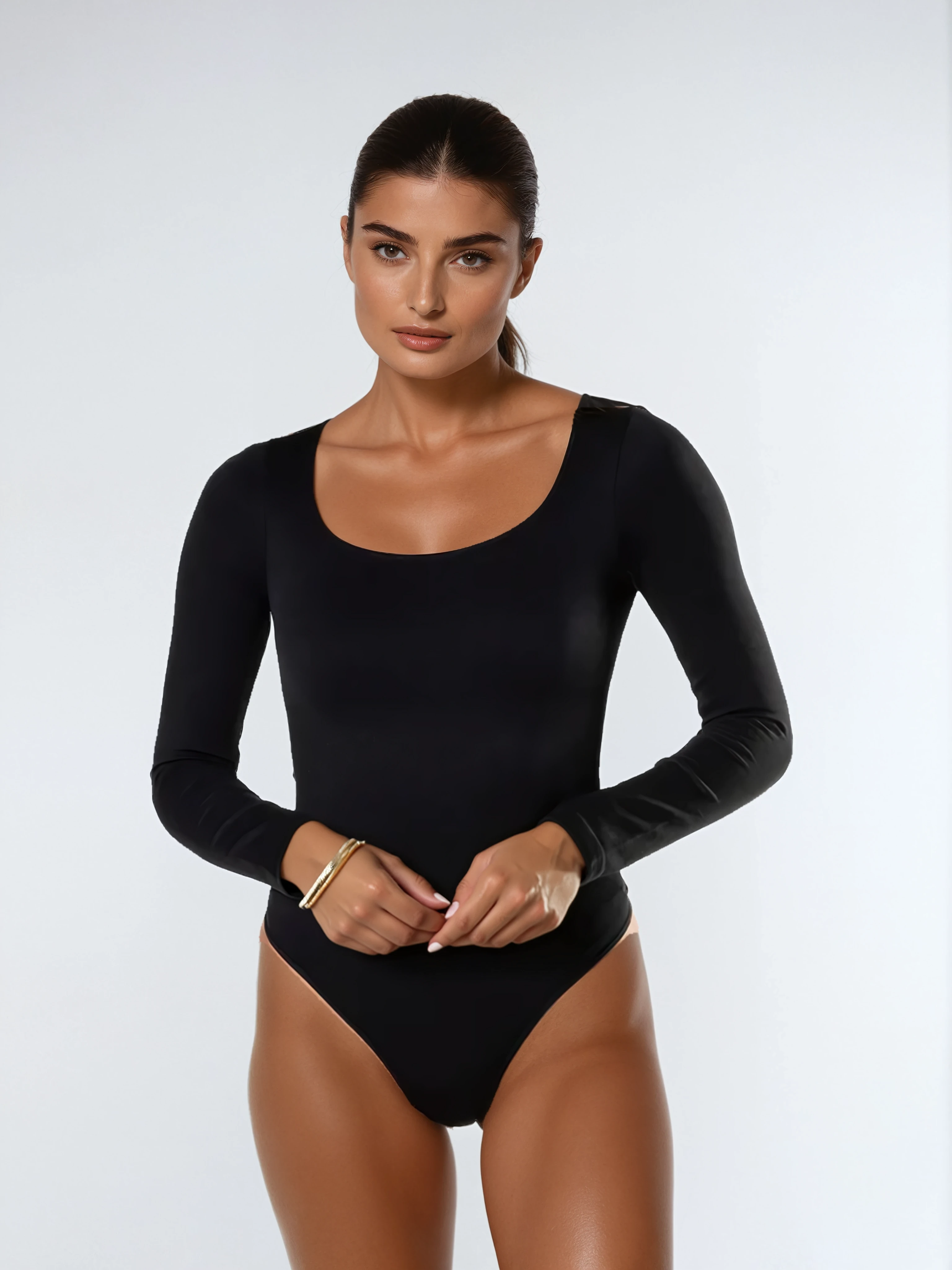 Comfit® Sophia - Eleganckie body z długim rękawem